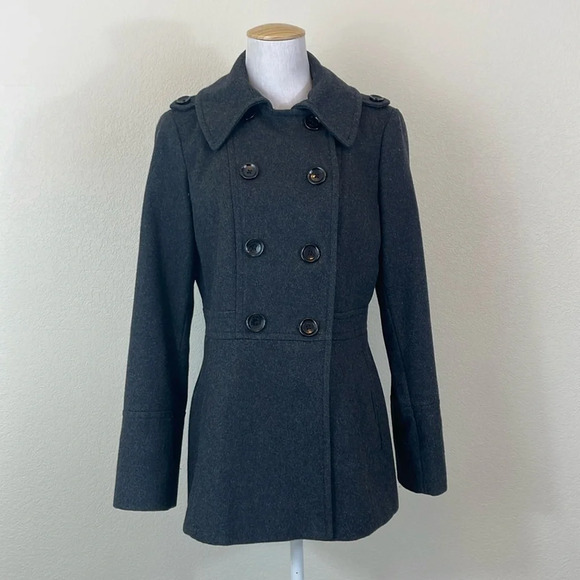 Michael Kors dark gray wool pea coat size small - Picture 1 of 8